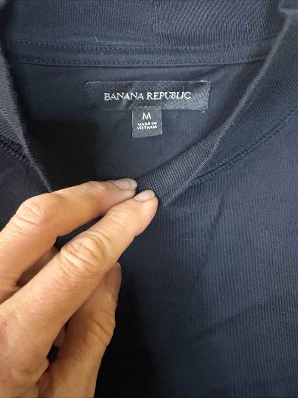 Banana Republic Men's Black Long Sleeve mock turtleneck size medium Knit shirt